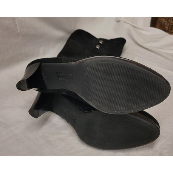 La Canadienne Otis Tall Sueded Black Heeled Boots Women's 6 - Picture 4 of 4
